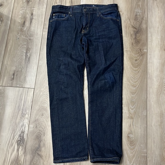 AG Adriano Goldschmied The Everett Slim Straight Jeans Men’s 33x30 Dark Denim - Picture 2 of 7